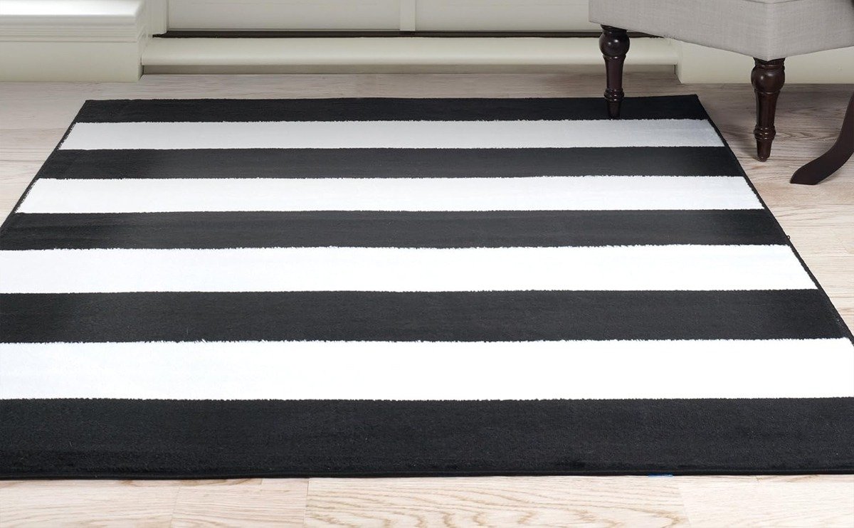 Buy Black and white rug in